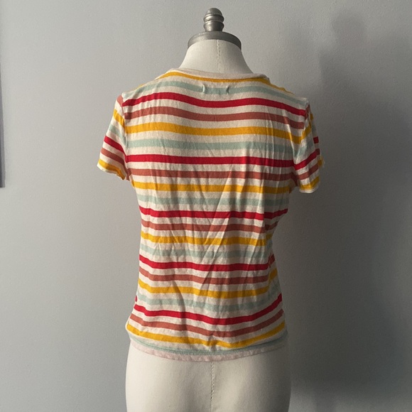 ❌SOLD❌ Madewell Lo-Fi Shrunken Tee in Lennie Stripe Sz S - Picture 3 of 5